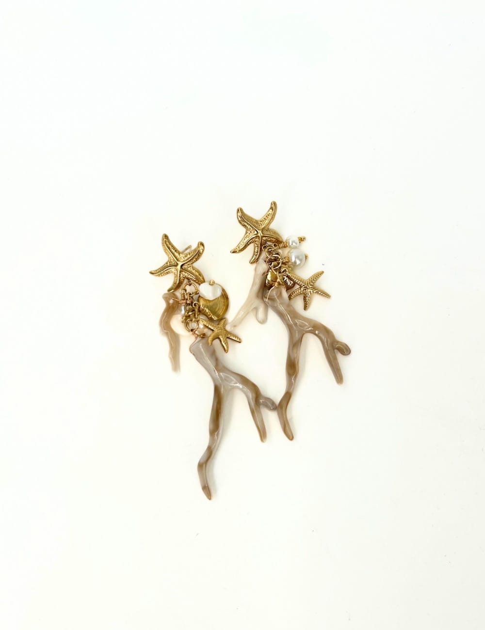Orecchini stella/coralli