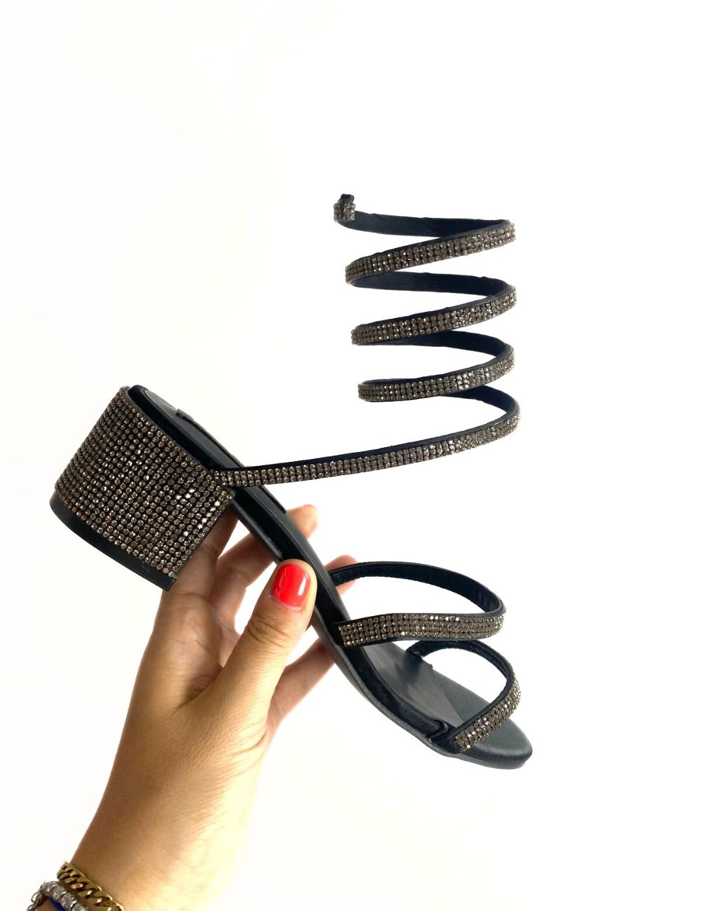 Sandalo alla schiava strass Santorini