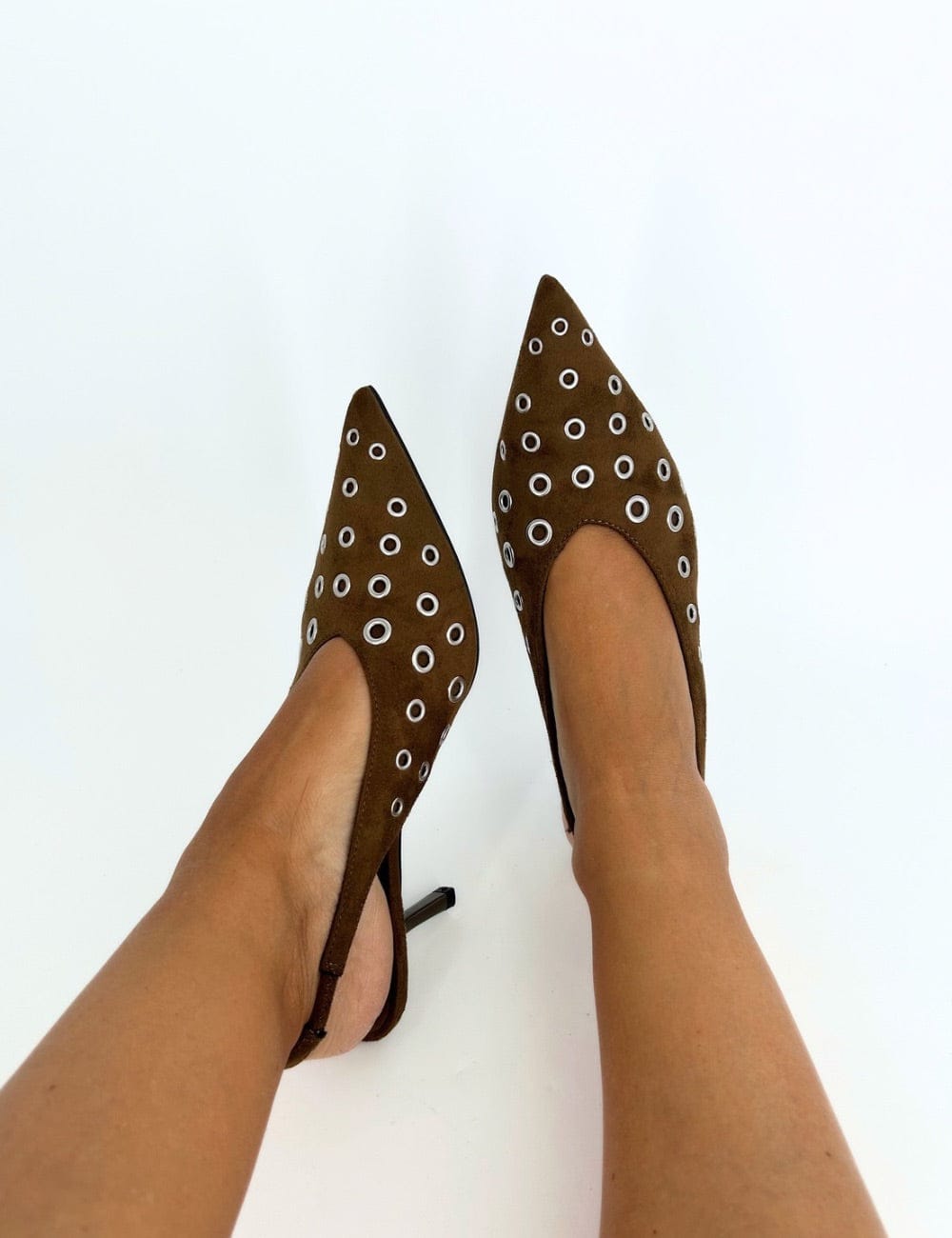 Slingback borchie tacco Juliette