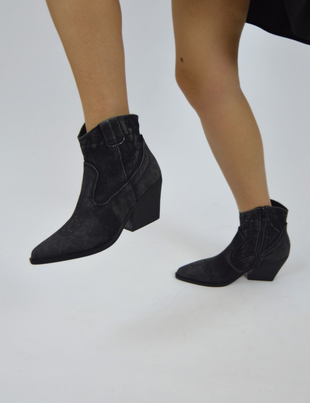 Stivaletto texano denim Alexis
