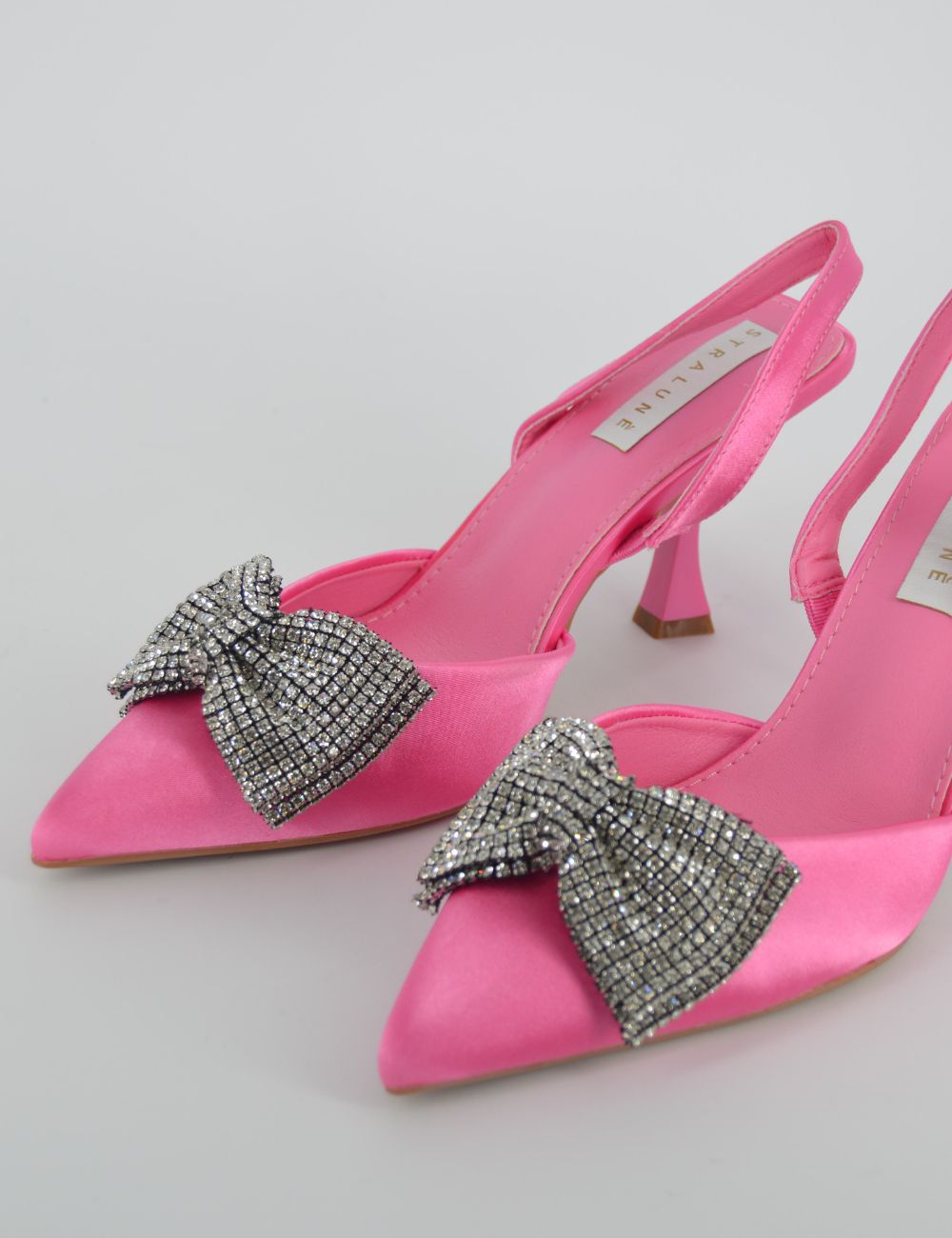 Slingback fiocco strass Cristal