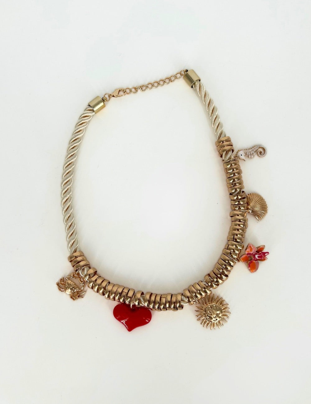 Collana corda con pendenti
