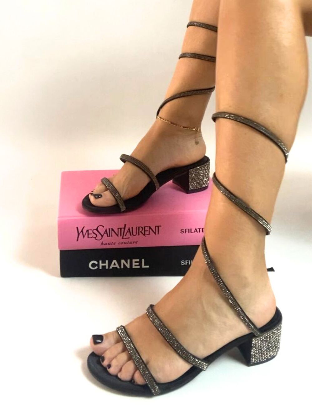 Sandalo alla schiava strass Santorini