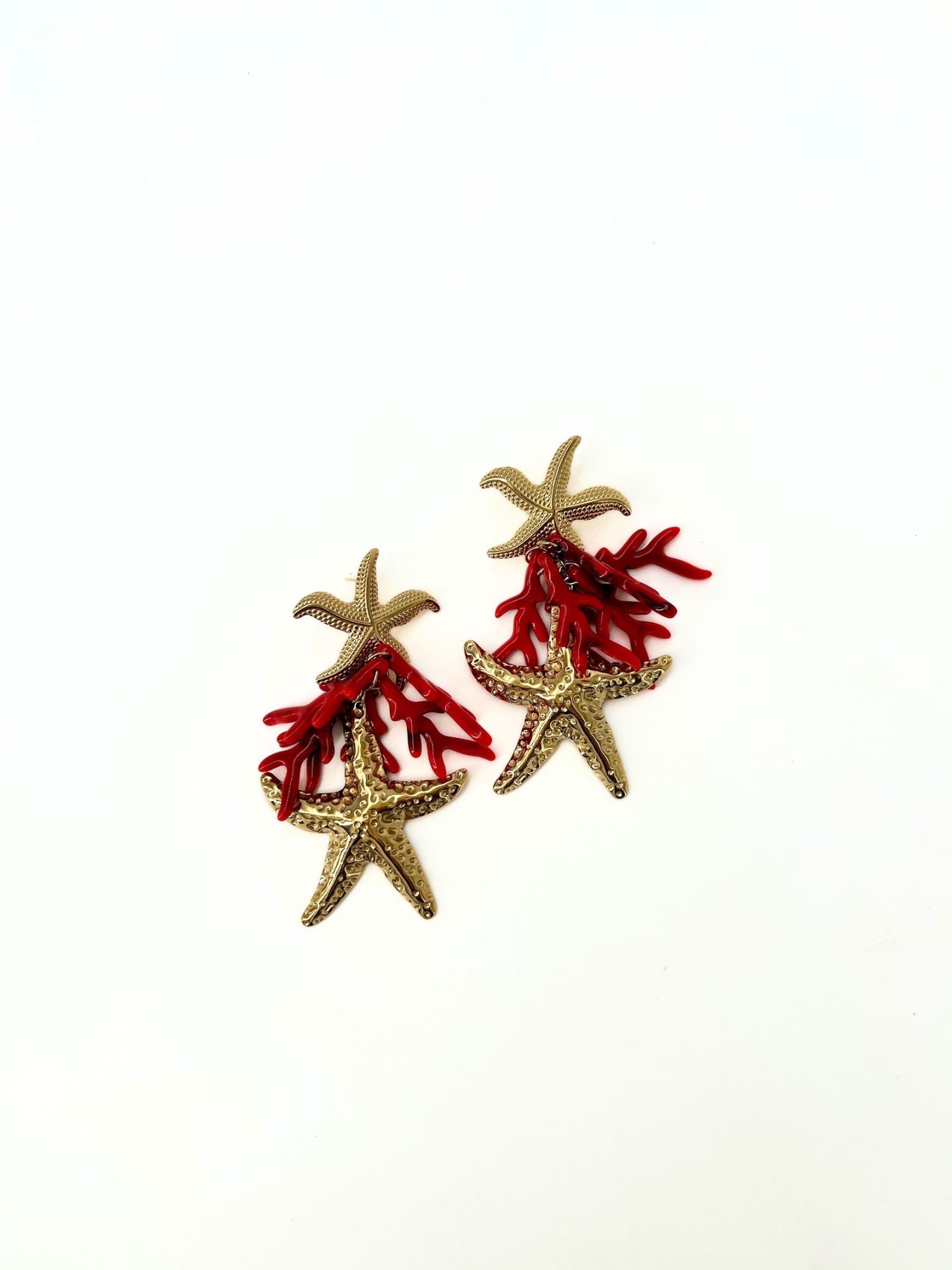 Orecchini stella/coralli red