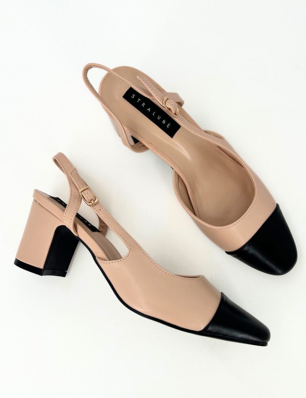 Slingback bicolore tacco Milù